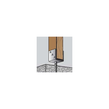 1 x Stolpebund vorm U 60x100x81 hoge corrosiebestendigheid Thermisch verzinkt staal