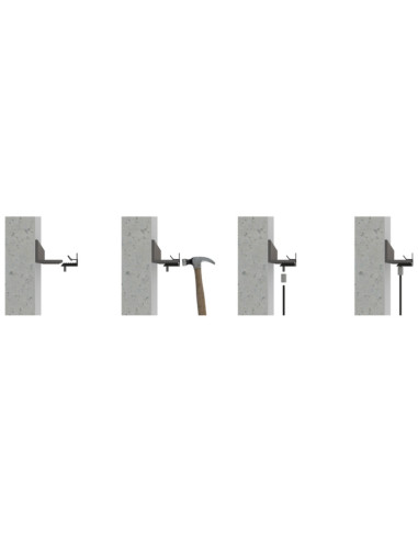 1 x Clip voor balkbevestiging Fosfaatstaal Te...