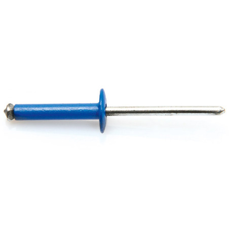 1 x Klinknagel GOSTAR Aluminium Staalstaaf brede kop 4X16 blauw