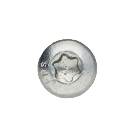 1 x TEKOR houtschroeven ronde kop TORX T30 6X80 gedeeltelijke draad anti-splijtpunt type 17 cut Wit verzinkt staal
