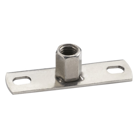 1 x Montageplaat met Zeskantmoer M8/M10 A4 RVS