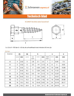 Houtdraadbouten A4 RVS 8X100 2