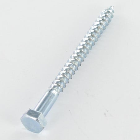 1 x Houtdraadbouten 8X35 Wit verzinkt staal