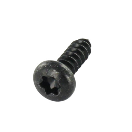 1 x Metaalplaatschroef cilindrische kop TORX T10 2.9X6.5 Zwart gegalvaniseerd staal