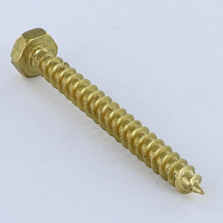 1 x Houtdraadbouten Messing 6X60 DRAAD TOTAAL T.FEND