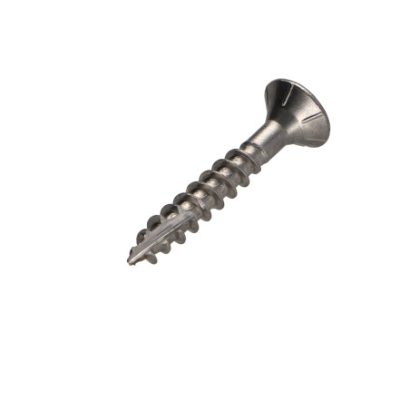 1 x TEKOR houtschroeven RVS A2 gefreesde kop kartel TORX T10 3,5X20 volledige draad anti-splijtpunt type 17 cut