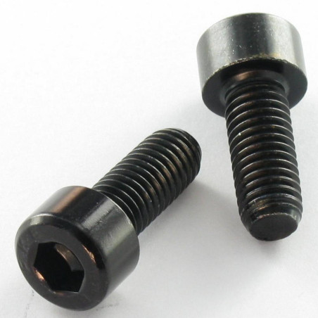 1 x Metalen schroeven CHC BTR M3X8 volledige draad Klasse 8.8 sleutel van 3 Zwart gegalvaniseerd staal microschroeven