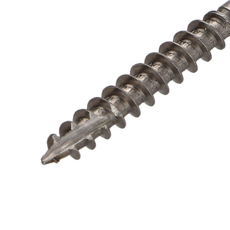 1 x TEKOR houtschroeven RVS A2 gefreesde kop kartel TORX T10 3X45 bedraad op 30 anti-splijtpunt type 17 cut microschroeven