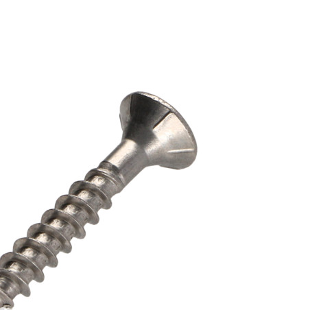 1 x TEKOR houtschroeven RVS A2 gefreesde kop kartel TORX T10 3X20 volledige draad anti-splijtpunt type 17 cut