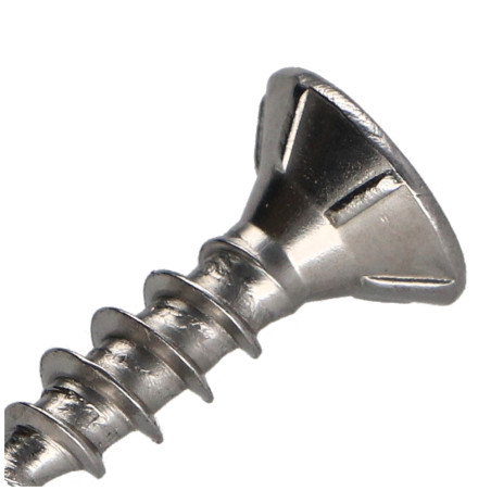 1 x TEKOR houtschroeven RVS A2 gefreesde kop kartel TORX T10 3,5X16 volledige draad anti-splijtpunt type 17 cut
