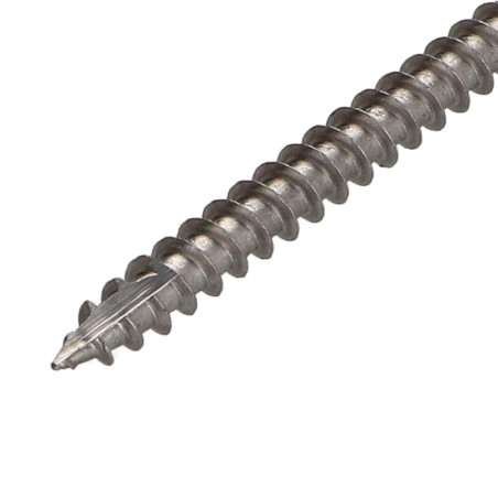 1 x TEKOR houtschroeven RVS A2 gefreesde kop kartel TORX T25 5X80 bedraad op 50 anti-splijtpunt type 17 cut