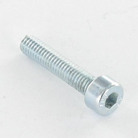 1 x Metalen schroeven CHC BTR M4X50 volledige draad Klasse 8.8 sleutel van 3 Wit verzinkt staal