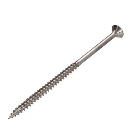 1 x TEKOR houtschroeven RVS A2 gefreesde kop kartel TORX T25 5X100 bedraad op 60 anti-splijtpunt type 17 cut