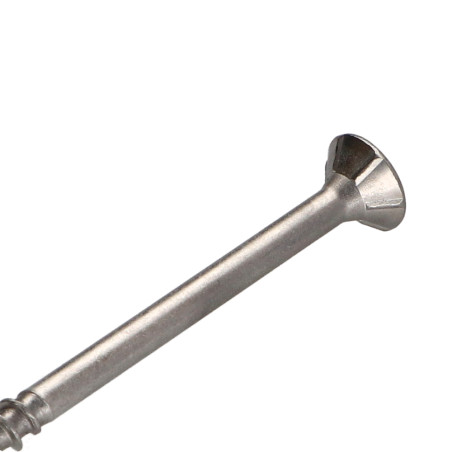 1 x TEKOR houtschroeven RVS A2 gefreesde kop kartel TORX T25 5X100 bedraad op 60 anti-splijtpunt type 17 cut