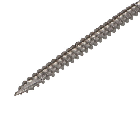 1 x TEKOR houtschroeven RVS A2 gefreesde kop kartel TORX T25 5X100 bedraad op 60 anti-splijtpunt type 17 cut