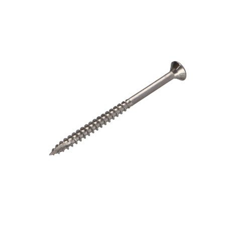 1 x TEKOR houtschroeven RVS A2 gefreesde kop kartel TORX T25 5X60 bedraad op 35 anti-splijtpunt type 17 cut