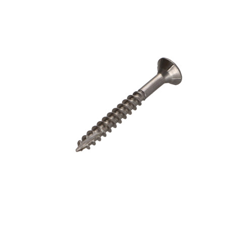 1 x TEKOR houtschroeven RVS A2 gefreesde kop kartel TORX T10 3,5X35 bedraad op 24 anti-splijtpunt type 17 cut