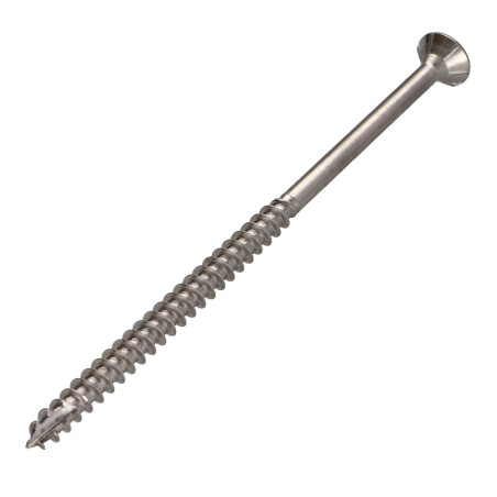 1 x TEKOR houtschroeven RVS A2 gefreesde kop kartel TORX T25 5X120 bedraad op 70 anti-splijtpunt type 17 cut