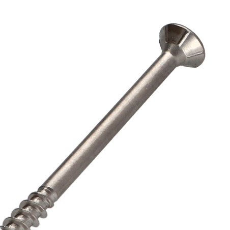 1 x TEKOR houtschroeven RVS A2 gefreesde kop kartel TORX T25 5X120 bedraad op 70 anti-splijtpunt type 17 cut