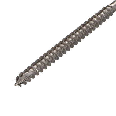 1 x TEKOR houtschroeven RVS A2 gefreesde kop kartel TORX T25 5X120 bedraad op 70 anti-splijtpunt type 17 cut