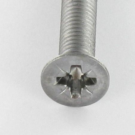 1 x Metalen schroeven gefreesde kop Pozi PZ7 M5X55 Ruw staal