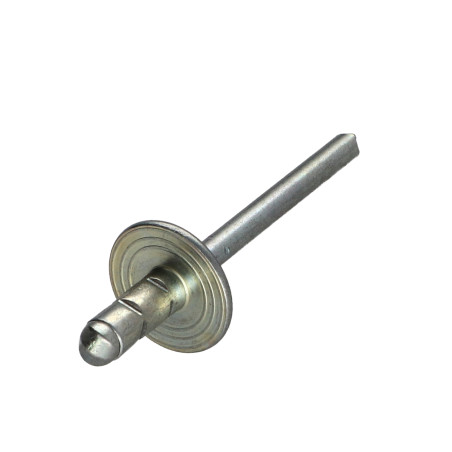 1 x Volledig stalen blindklinknagel brede kop 4.8X10 POLYGRIP multi-aanspanning