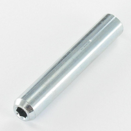 1 x Splitpen cilindrisch afgetapt 9X53 bedraad op M6X27 sleutel van 4 Wit verzinkt staal