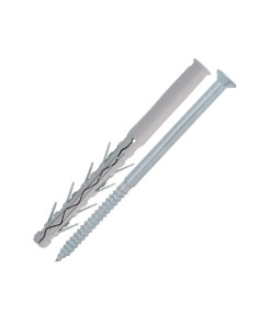 Slagpluggen lang Nylon 8X100 + Schroeven gefreesde kop...