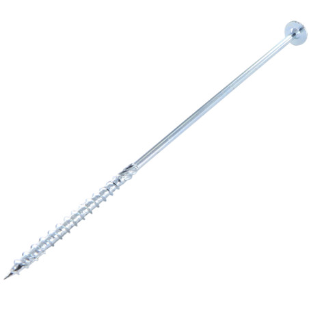 1 x Agglo houtschroeven schijfkop TORX T40 8X320 Wit verzinkt staal
