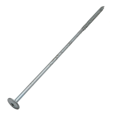 1 x Agglo houtschroeven schijfkop TORX T40 8X300 roest Wit verzinkt staal