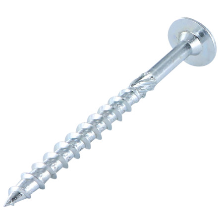 1 x Agglo houtschroeven schijfkop TORX T40 8X240 Wit verzinkt staal
