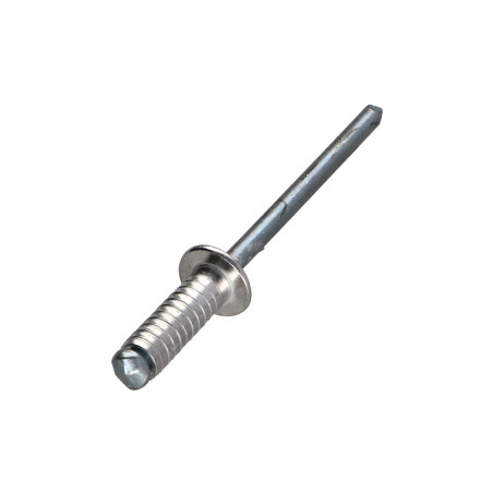 1 x Klinknagel Groef Aluminium Staalstaaf 4X12 platte kop