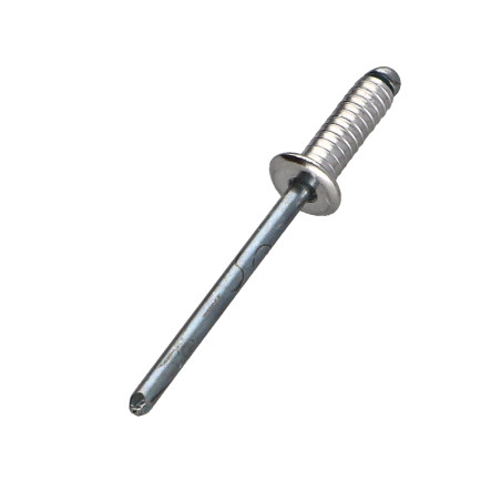 1 x Klinknagel Groef Aluminium Staalstaaf 4X12 platte kop