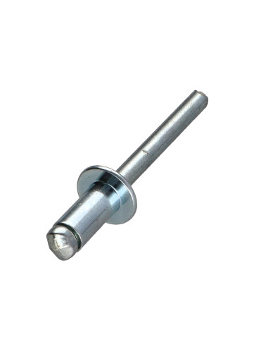 1 x Volledig stalen blindklinknagel 6X12 kop plat