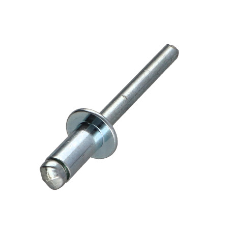 1 x Volledig stalen blindklinknagel 6X12 kop plat