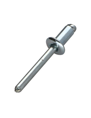 1 x Volledig stalen blindklinknagel 6X12 kop plat