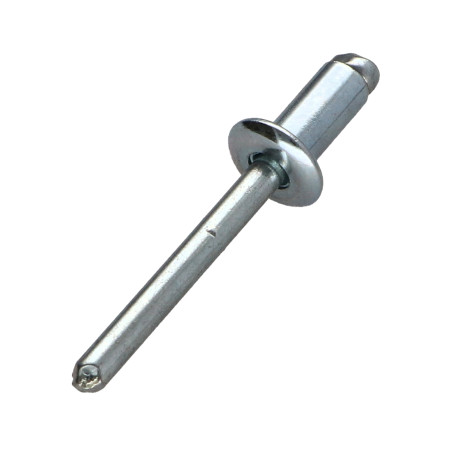 1 x Volledig stalen blindklinknagel 6X12 kop plat
