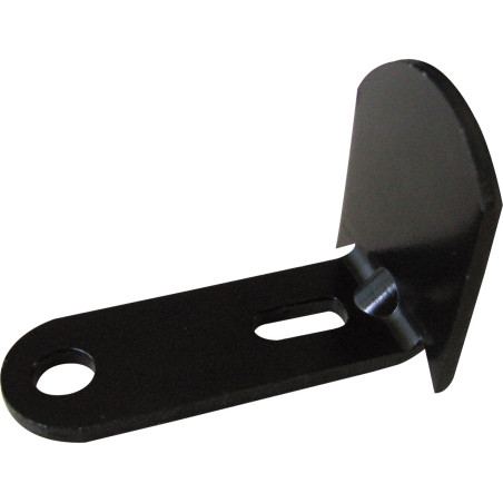 1 x Piastra di riscontro angolata lunga e regolabile per cremonese dell'otturatore 20 mm Zwart