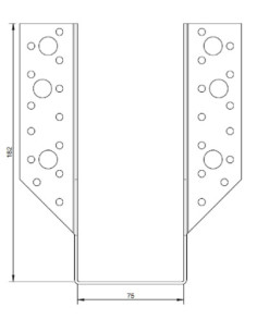 Balkdrager U-vormig to Flenzen / Zijflappen buitenkant... 2