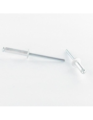 1 x Volledig stalen blindklinknagel 3.2X8 kop plat