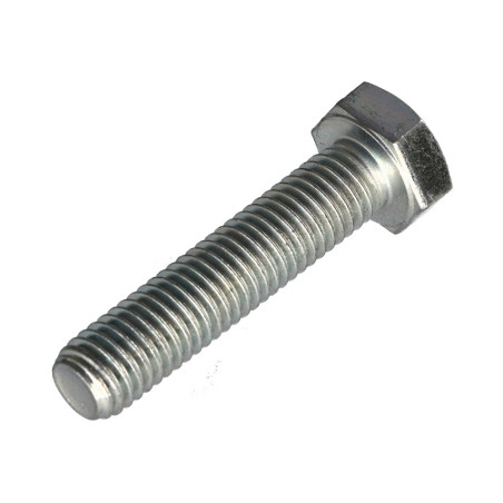 1 x Metalen schroeven zeskantkop TH M7X60 Klasse 8.8 Wit verzinkt staal steek van100