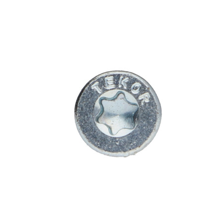 1 x TEKOR houtschroeven gefreesde kop kartel 6X200 bedraad op 70 TORX T30 Wit verzinkt staal anti-splijtpunt type 17 cut