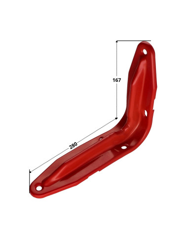1 x Plankbeugel 167X280 rood