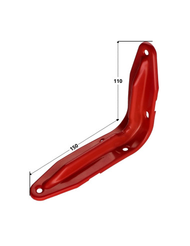1 x Plankbeugel 110X150 rood