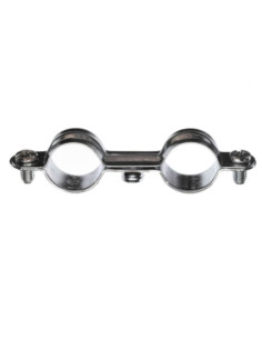 Dubbele metalen slangklem M7X150 diameter 16 Wit verzinkt...