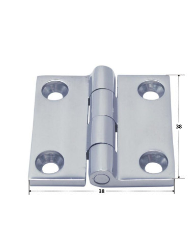 1 x Scharnier vierkant 38x38 A4 RVS