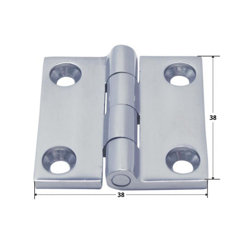 1 x Scharnier vierkant 38x38 A4 RVS