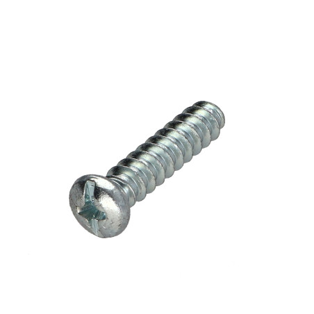 1 x Euroschroef bol cilinderkop Pozi met split 6X27 kopdiameter 9.5 Wit verzinkt staal to