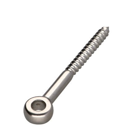 1 x Oogbout hout 6X50 bedraad op 35 oog 6.3 A4 RVS
