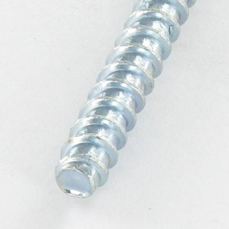 1 x Euroschroef gefreesde kop Pozi 6X20 kopdiameter 10 Wit verzinkt staal to
